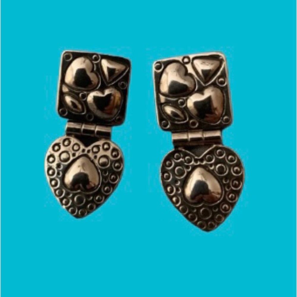 Carol Felley drop earrings Sterling Silver Vintage Estate